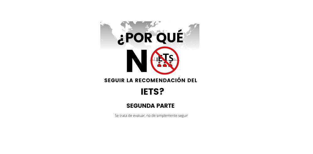 Segunda entrega del análisis sobre la recomendación de costos del IETS